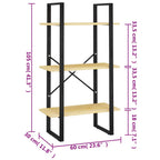 Estantería de almacenaje madera maciza de pino 60x30x105 cm