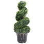 Planta de Boj artificial con macetero verde 100 cm