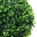 Artificial boxwood plants 2 pcs ball shape green pot 27 cm