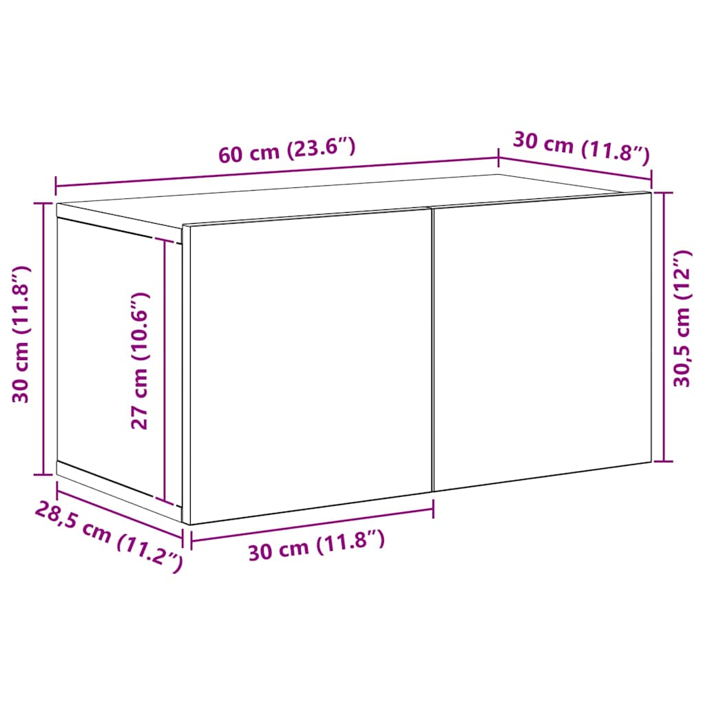 Juego de mueble para TV de 10 piezas aglomerado blanco