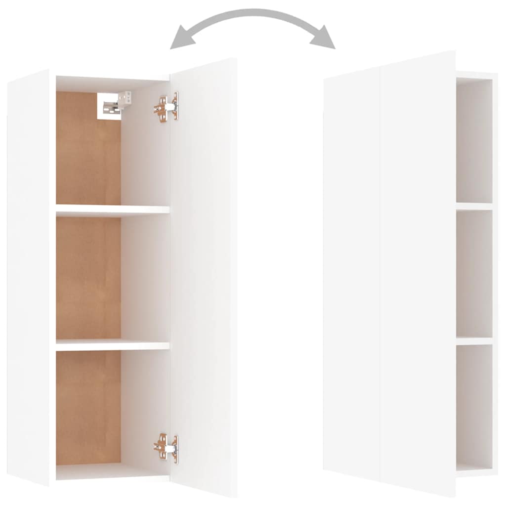 Juego de mueble para TV de 10 piezas aglomerado blanco