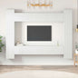 Juego de mueble para TV de 10 piezas aglomerado blanco