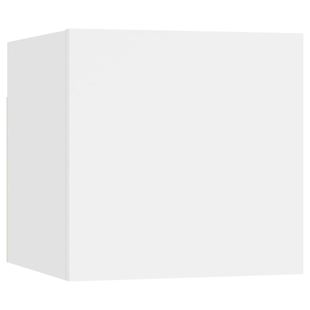Juego de mueble para TV de 7 piezas madera de ingeniería blanco