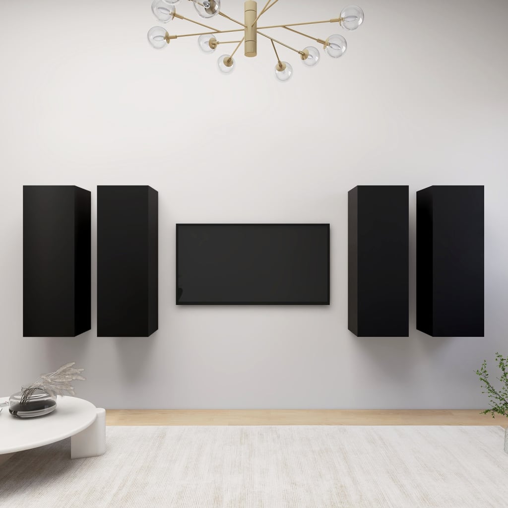 | Mueble para TV de Pared | 2 pcs Gris hormigón 30.5 x 30 x 60 cm