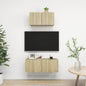 Mueble de TV de pared 4 pcs 37 x 37 x 107.5 cm