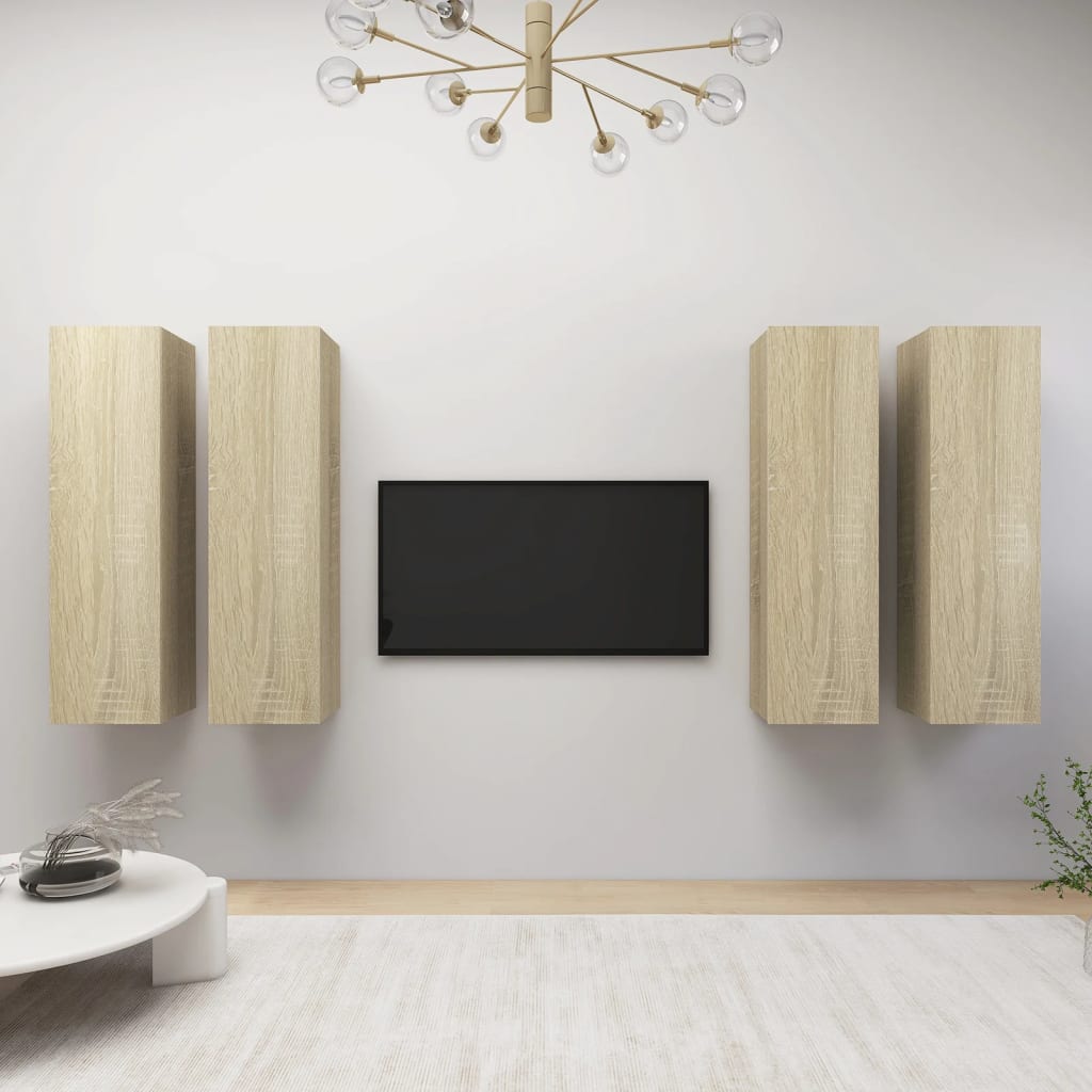 | Mueble para TV de Pared | 2 pcs Gris hormigón 30.5 x 30 x 60 cm