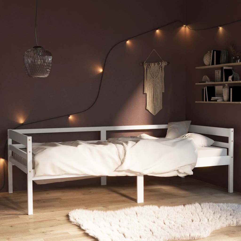 Estructura de cama sin colchón madera de pino blanco 200x200 cm
