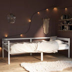 Estructura de cama sin colchón madera de pino blanco 200x200 cm