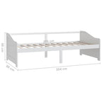 Sofá cama de 3 plazas sin colchón blanco 90x200 cm