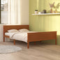 Estrutura de cama Super King branca em madeira maciça 180x200 cm
