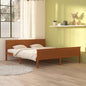 Estrutura de cama Super King branca em madeira maciça 180x200 cm