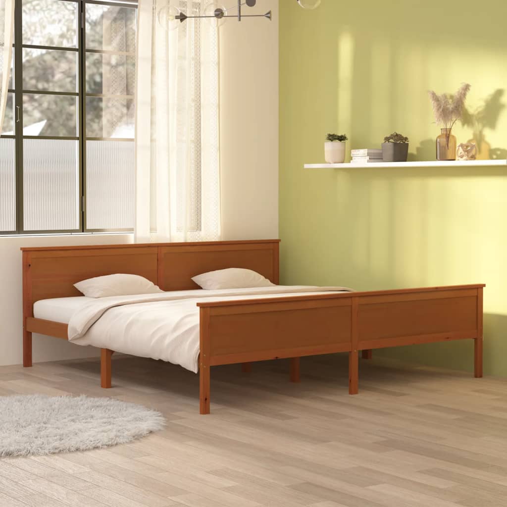 Cama con cajones y colchón madera maciza pino blanca 160x200 cm
