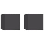 Mesitas de noche 2 uds madera contrachapada negro 40x30x30 cm