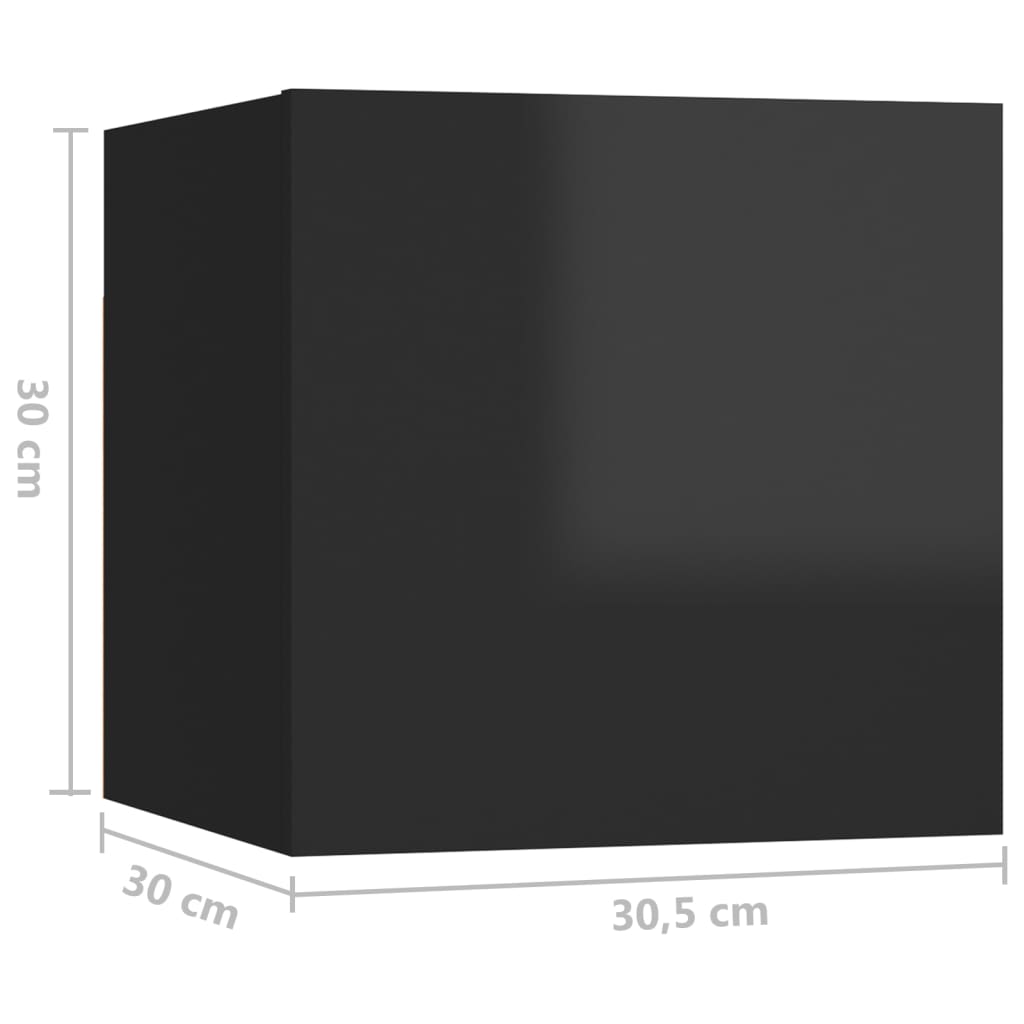 Mesitas de noche 2 uds madera contrachapada negro 40x30x30 cm