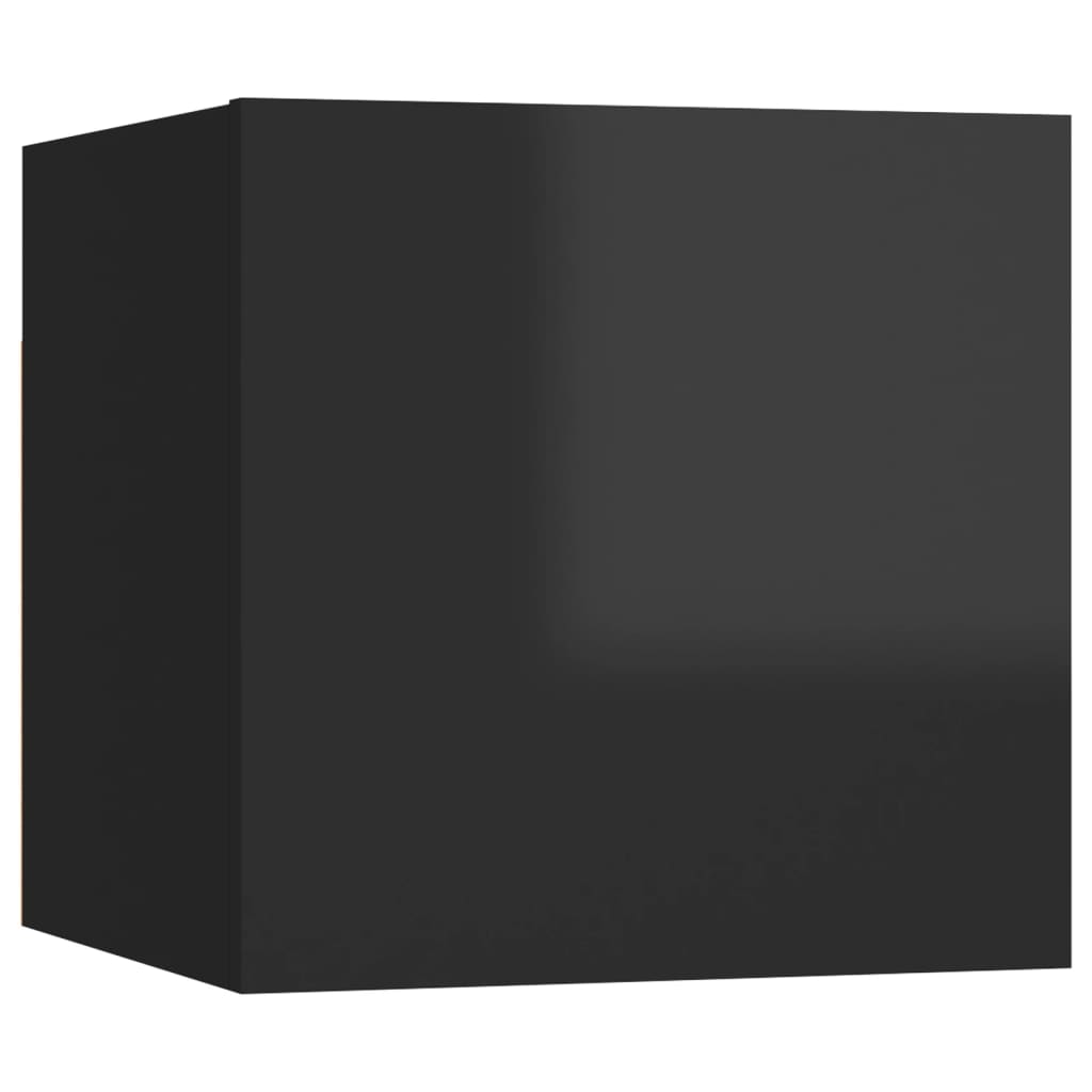 Mesitas de noche 2 uds madera contrachapada negro 40x30x30 cm