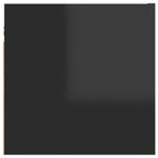 Mesitas de noche 2 uds madera contrachapada negro 40x30x30 cm