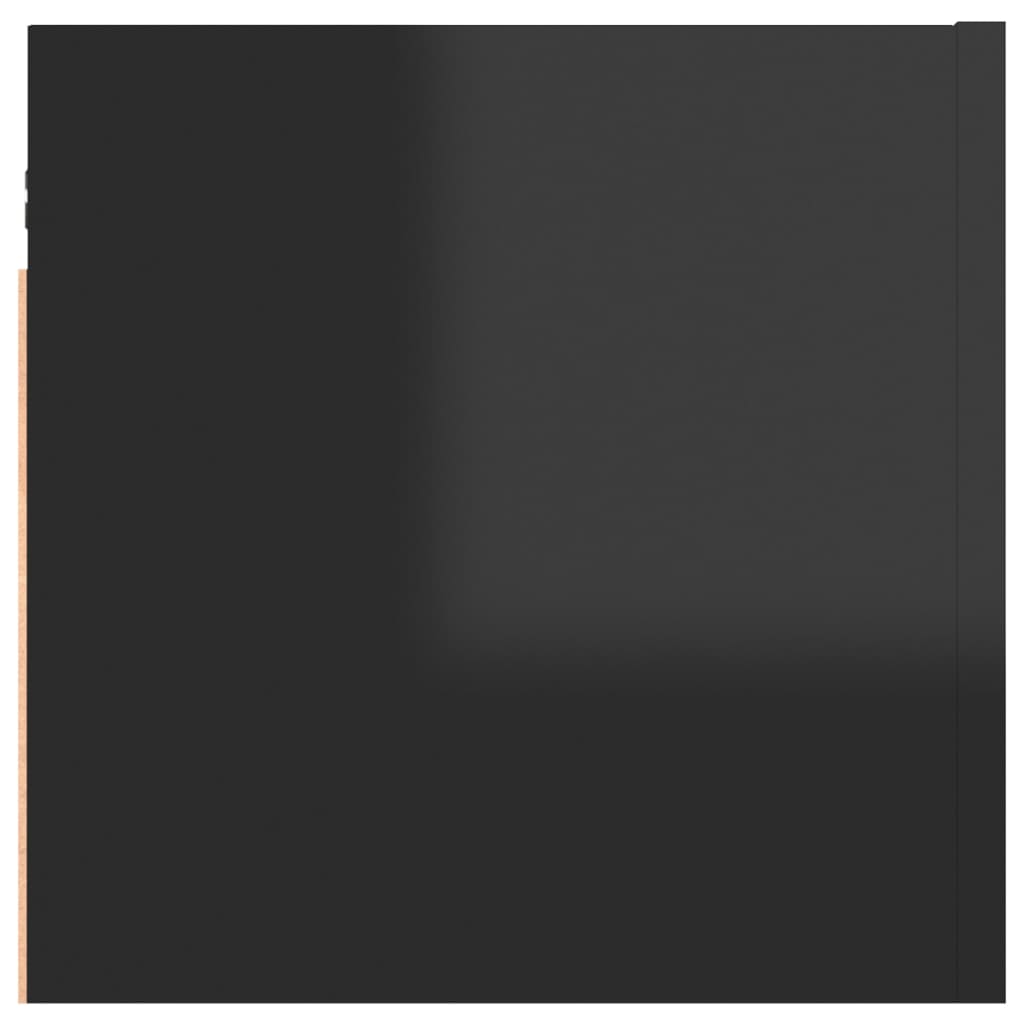 Mesitas de noche 2 uds madera contrachapada negro 40x30x30 cm