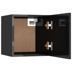 Mesitas de noche 2 uds madera contrachapada negro 40x30x30 cm