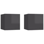 Mesitas de noche 2 uds madera contrachapada negro 40x30x30 cm