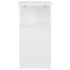 Mesa auxiliar de madera contrachapada blanco 36x30x56 cm