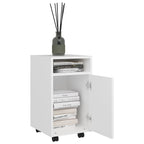 Armario auxiliar ruedas blanco madera contrachapada 33x38x60 cm