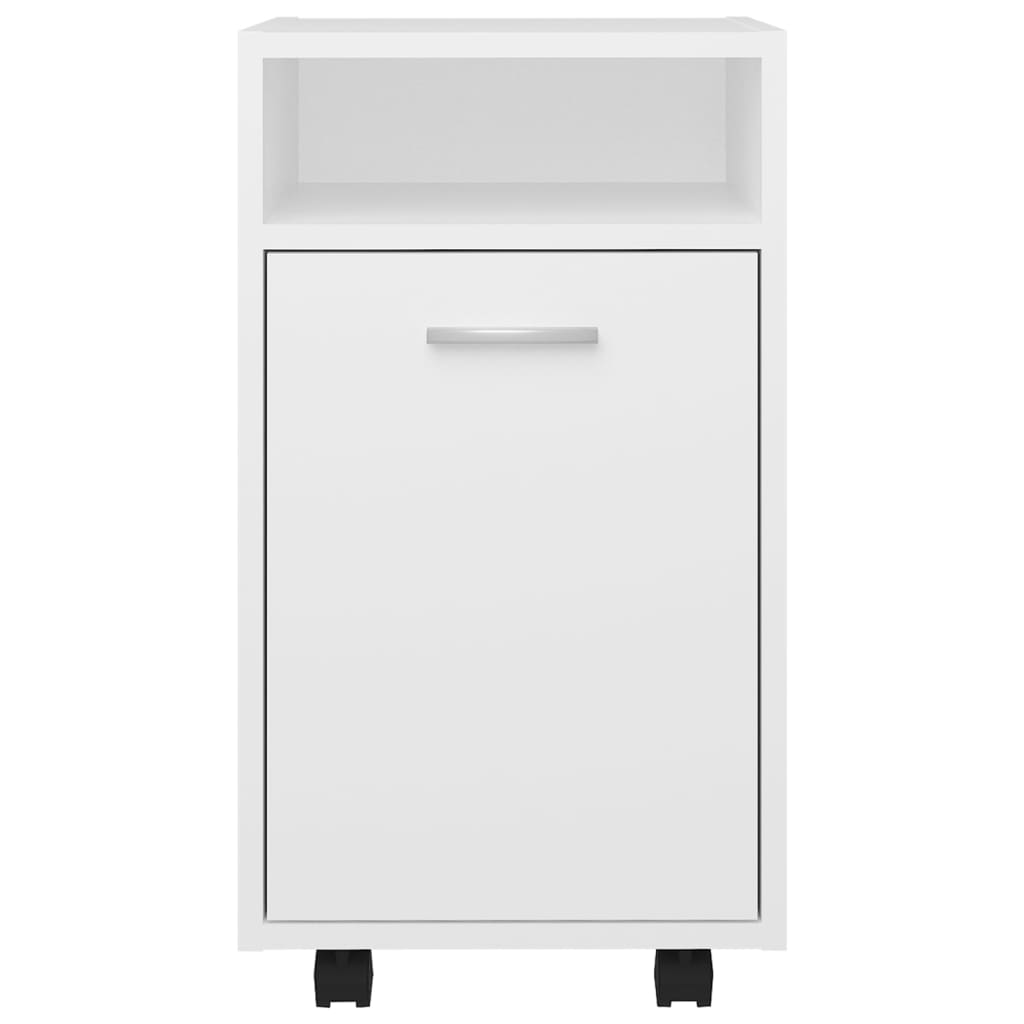 Armario auxiliar ruedas blanco madera contrachapada 33x38x60 cm