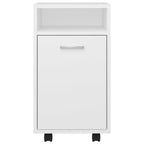 Armario auxiliar ruedas blanco madera contrachapada 33x38x60 cm