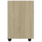 Armario auxiliar ruedas contrachapada color roble 33x38x60 cm