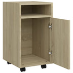 Armario auxiliar ruedas contrachapada color roble 33x38x60 cm