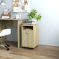Armario auxiliar ruedas blanco madera contrachapada 33x38x60 cm