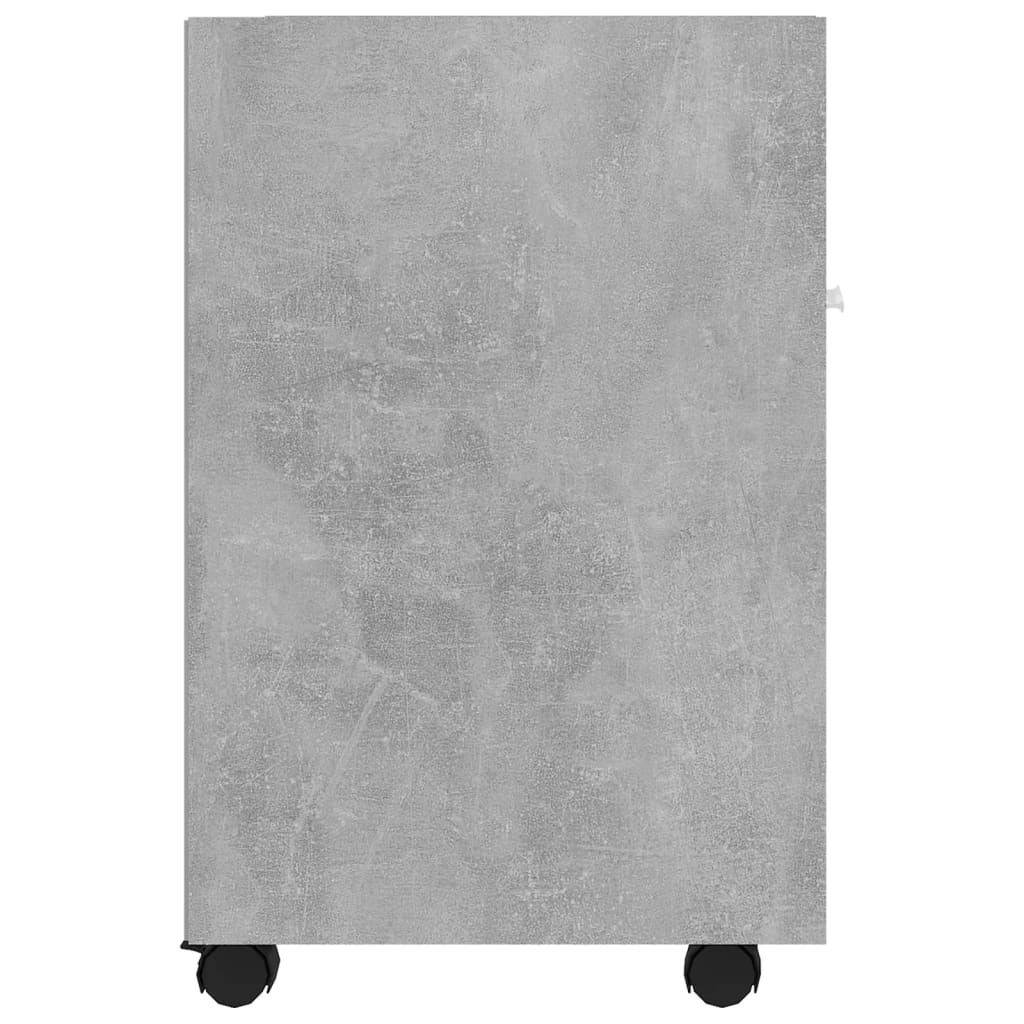 Armario auxiliar ruedas contrachapada gris hormigón 33x38x60 cm