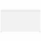 Baúl de almacenamiento madera contrachapada blanco 84x42x46 cm