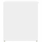 Baúl de almacenamiento madera contrachapada blanco 84x42x46 cm