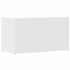 Baúl de almacenamiento madera contrachapada blanco 84x42x46 cm