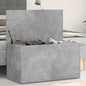 Baúl almacenaje madera contrachapada gris hormigón 84x42x46 cm