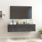 Mueble de salón colgante blanco y roble Sonoma 60x30x30 cm