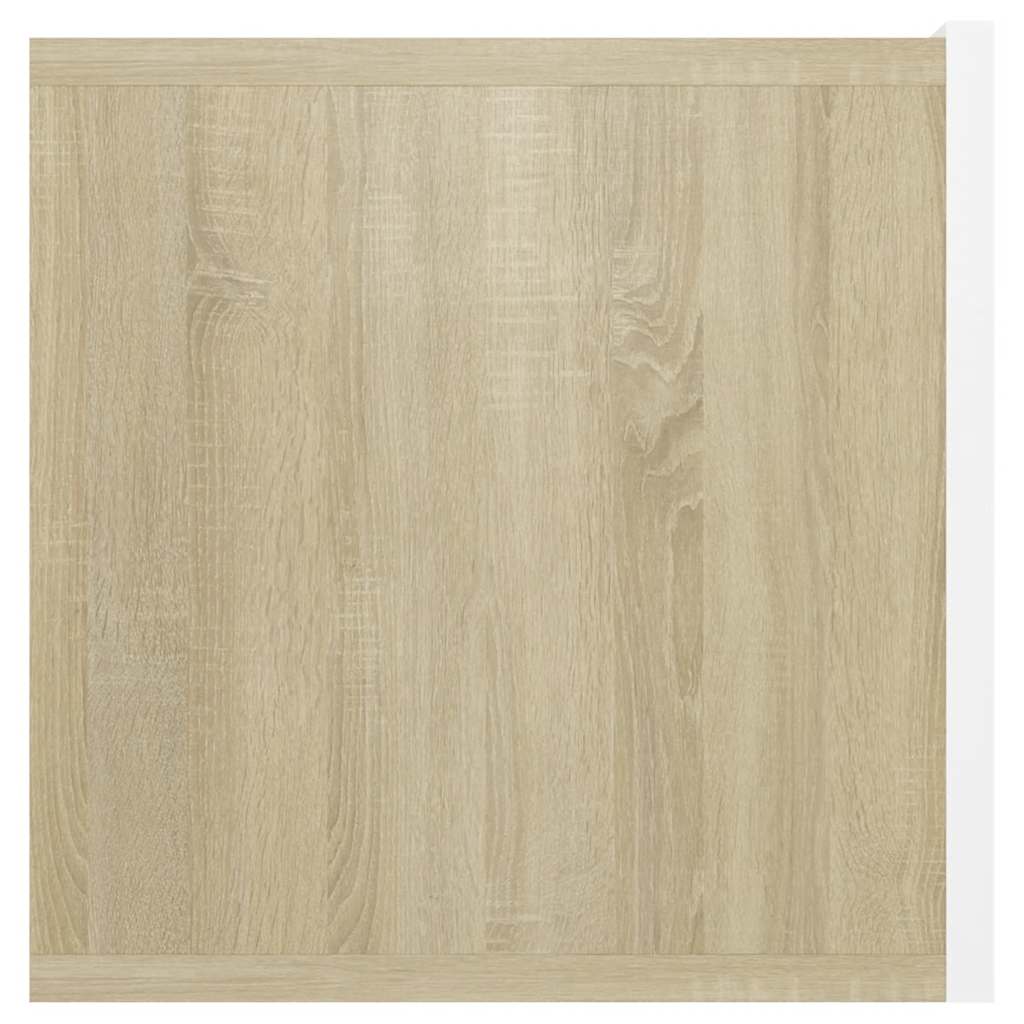 Mueble de salón colgante blanco y roble Sonoma 60x30x30 cm