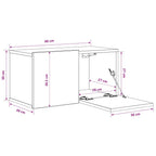 Mueble de salón colgante blanco y roble Sonoma 60x30x30 cm