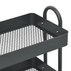 Carrito de cocina 3 niveles acero antracita 43x34x79 cm