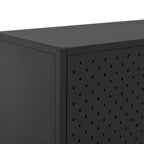 Aparador de acero negro 80x35x100 cm