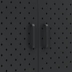 Aparador de acero negro 80x35x100 cm