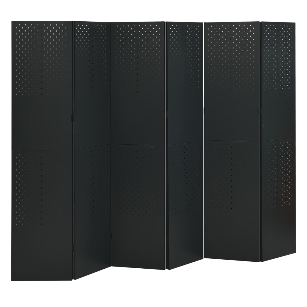 Biombo divisor de 3 paneles acero antracita 120x180 cm