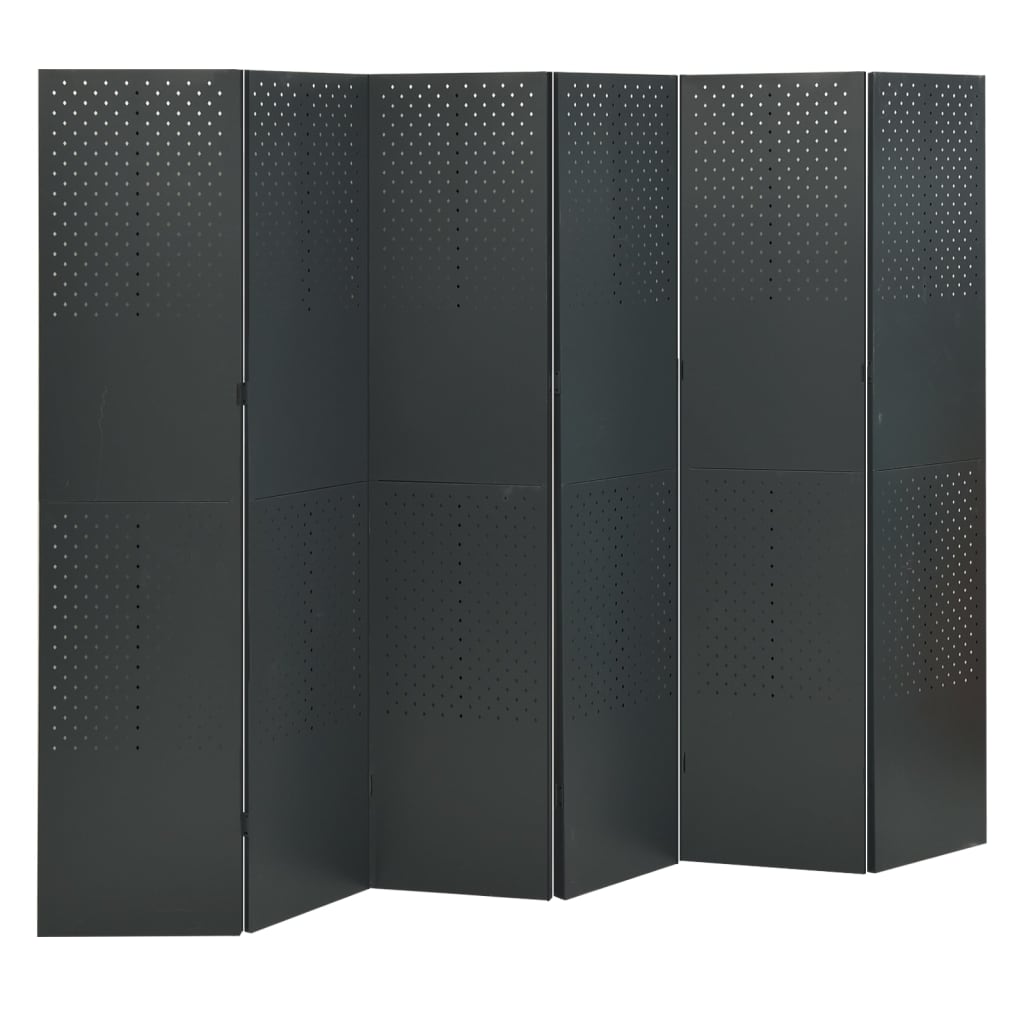 Biombo divisor de 3 paneles acero antracita 120x180 cm