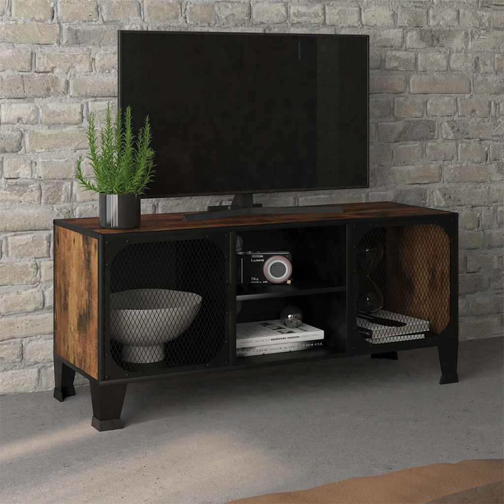 TV cabinet metal and grey MDF 105x36x47 cm