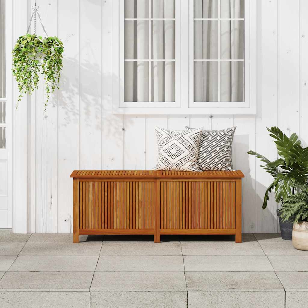 Caja de almacenaje de jardín madera maciza acacia 150x50x58 cm
