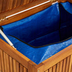 Caja de almacenaje de jardín madera maciza acacia 150x50x58 cm