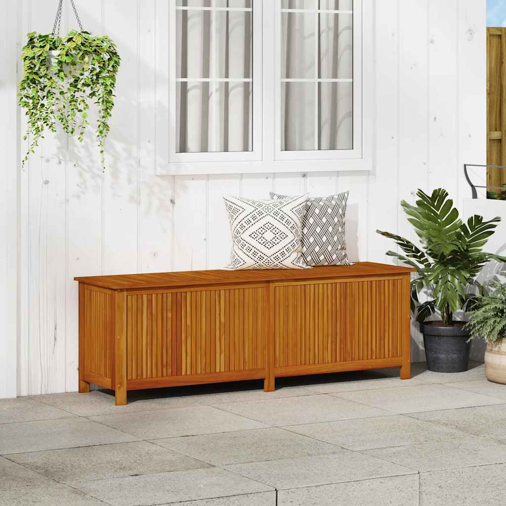 Caja de almacenaje de jardín madera maciza acacia 150x50x58 cm