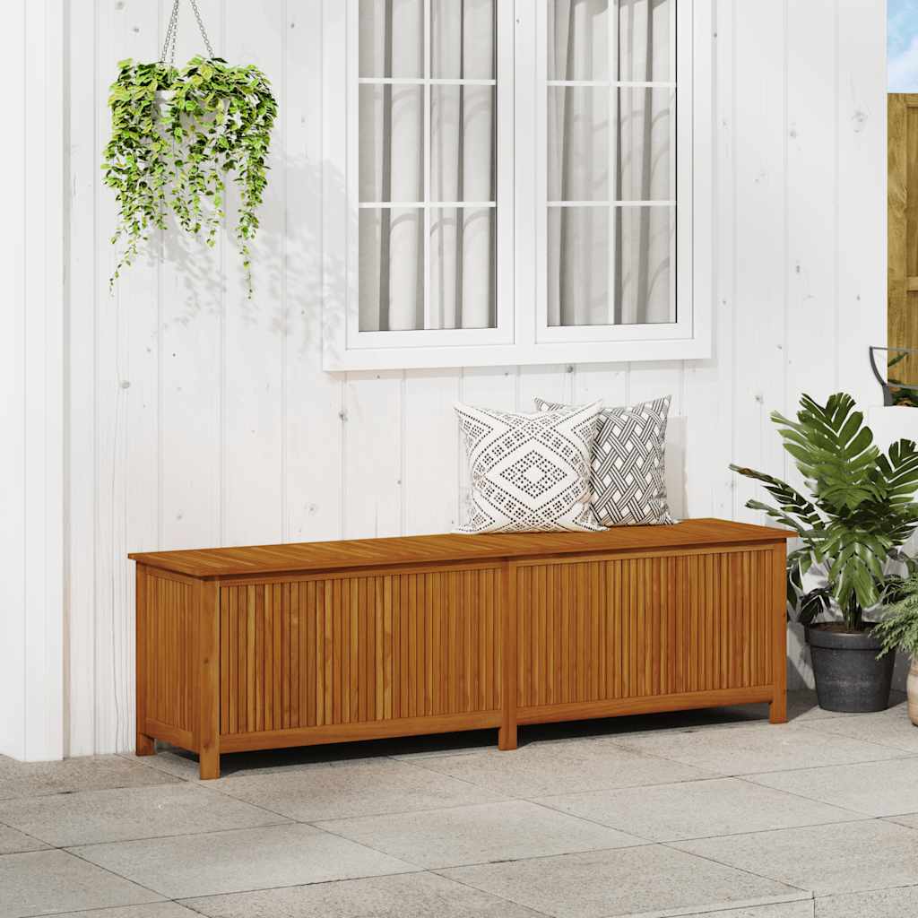 Caja de almacenaje de jardín madera maciza acacia 150x50x58 cm