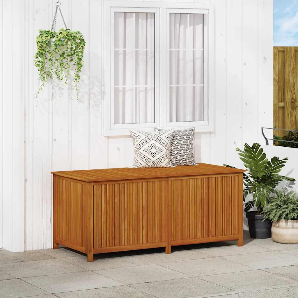 Caja de almacenaje de jardín madera maciza acacia 150x50x58 cm