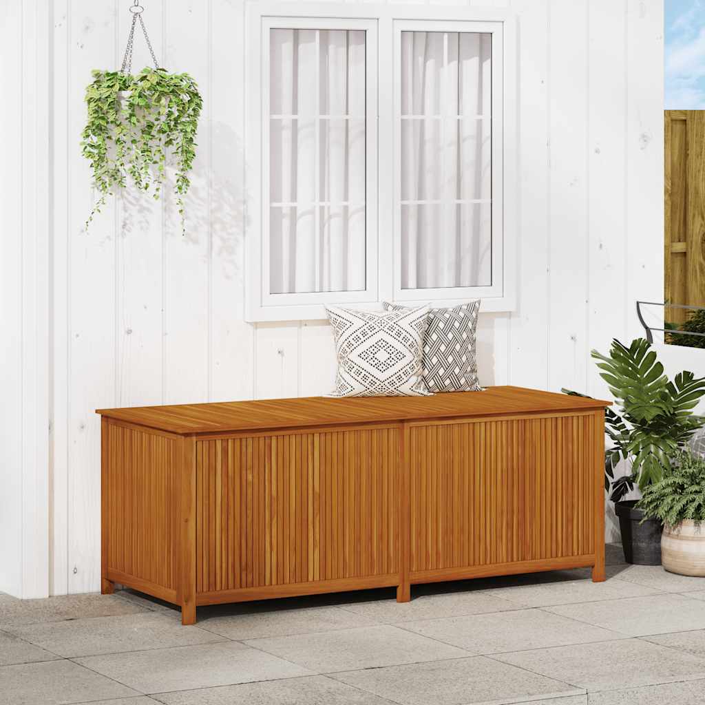 Caja de almacenaje de jardín madera maciza acacia 150x50x58 cm